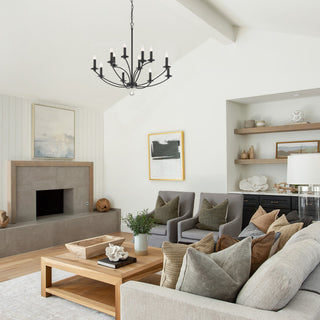 Crystorama Lighting Group MIL-8012 Mila 12 Light 32"W Taper - Black