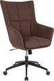 Barcelona Home And Office Upholstered High Back Chair In Brown Fabric