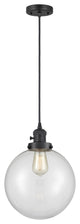 Innovations 201CSW-BK-G202-10 1 Light Mini Pendant, Switch, Matte Black