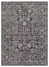 Harput Traditional Black, Light Gray Area Rug, 3'11"x5'7"