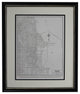 Vintage Chicago, Illinois Map, Framed Original Chicago Map- Authentic 1940s
