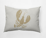 14x20" Lobster Nautical Decorative Indoor Pillow, White
