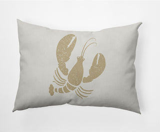 14x20" Lobster Nautical Decorative Indoor Pillow, White