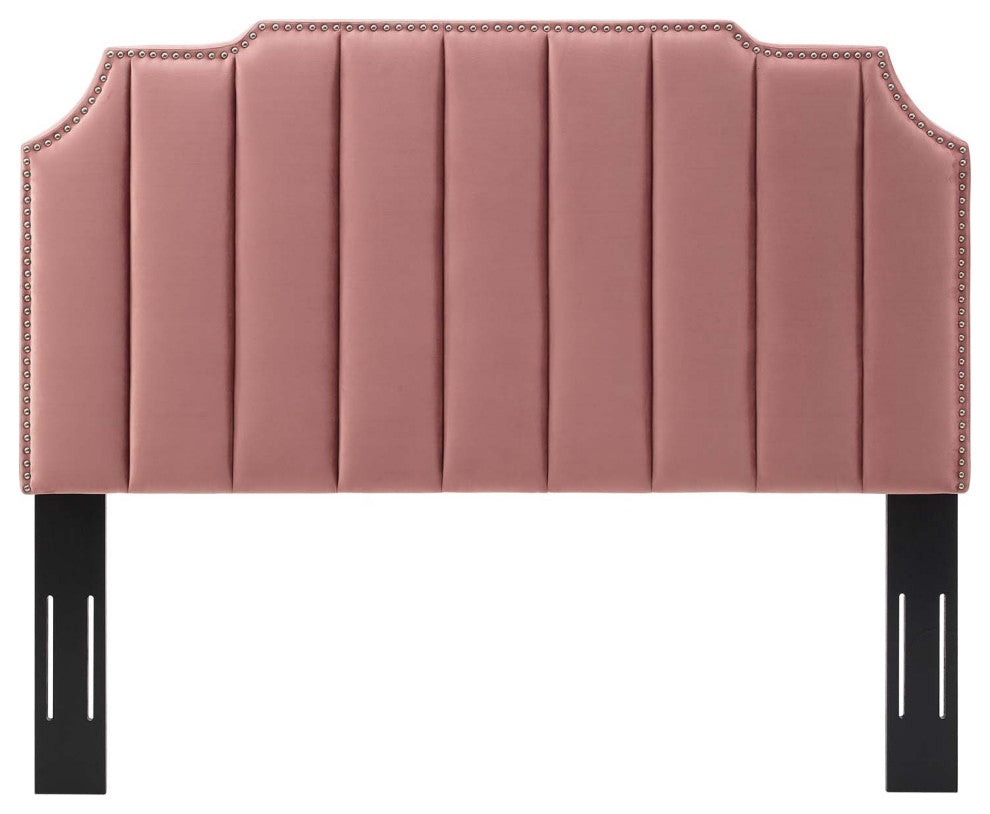 Headboard, King Size, Velvet, Pink, Modern Contemporary, Bedroom Master Suite