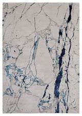 Weave & Wander Armada Modern Ivory/Blue Rug, 5'x8'