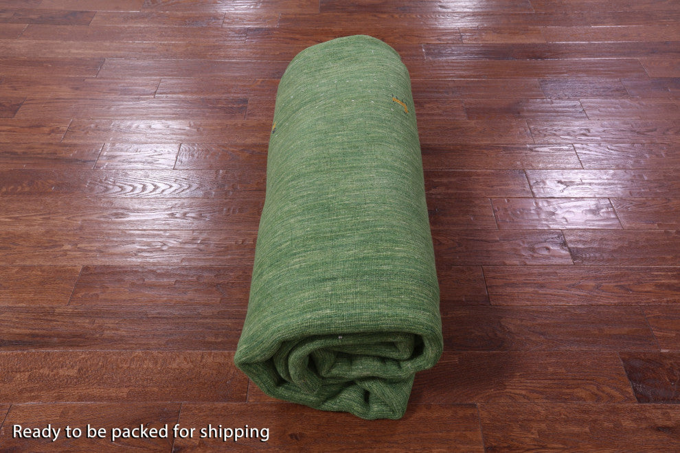 10' Round Persian Gabbeh Hand Knotted Wool Rug - Q15080