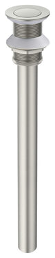 Bathroom Sink Pop Up Drain Stopper, 12" Tailpiece Without Overflow, Brushed Nickel