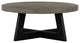 Chester Modern Concrete and Acacia Round Coffee Table