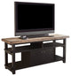 Useful Rustic Two-Tone TV Console, Brown and Black
