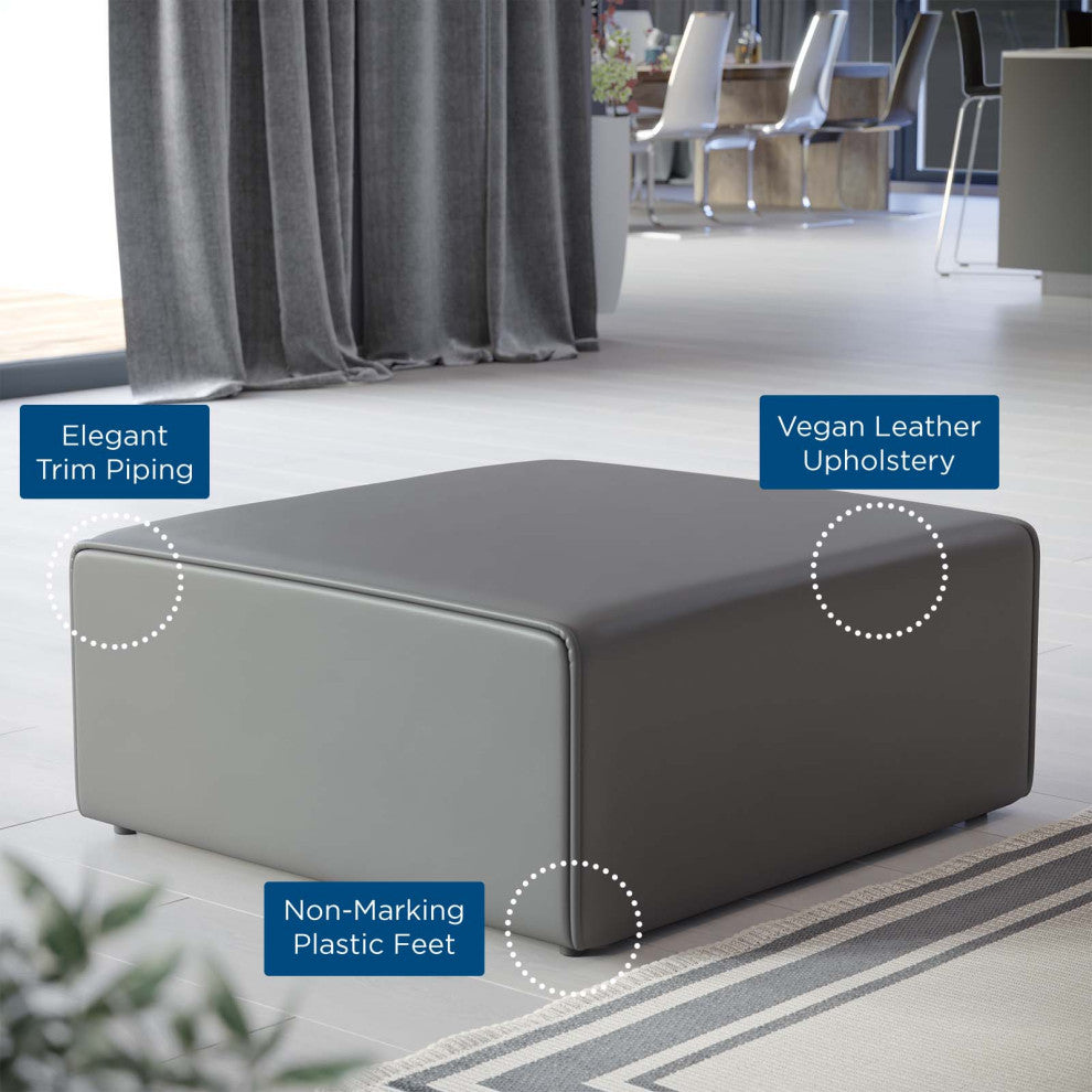 Accent Chair Ottoman, Velvet, Gray, Modern, Living Lounge Hotel Hospitality