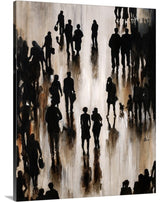 Shadow Walking Wrapped Canvas Art Print, 16"x20"x1.5"
