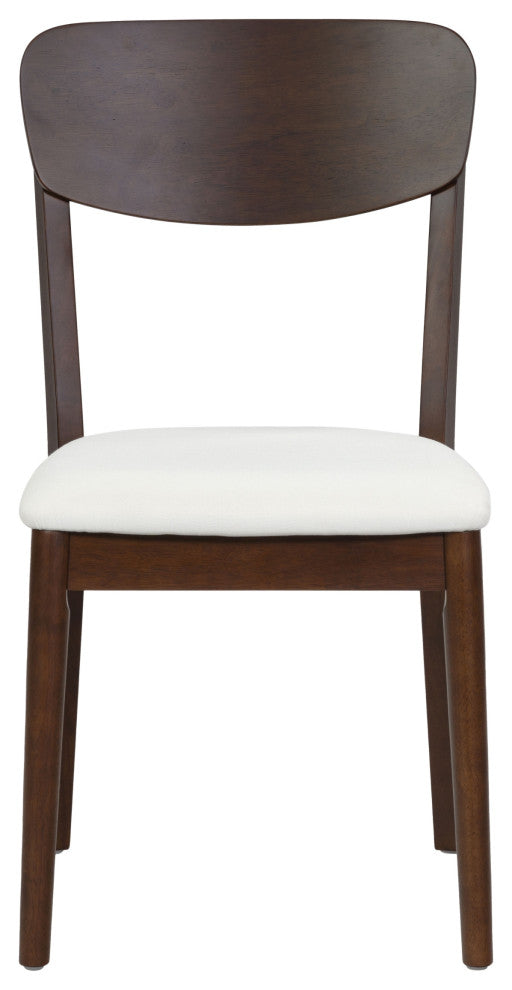 Safavieh Couture Portman Wood Dining Chair, Walnut/White