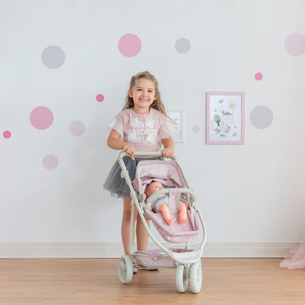 2-in-1 Baby Doll Jogging Stroller, Doll Pram