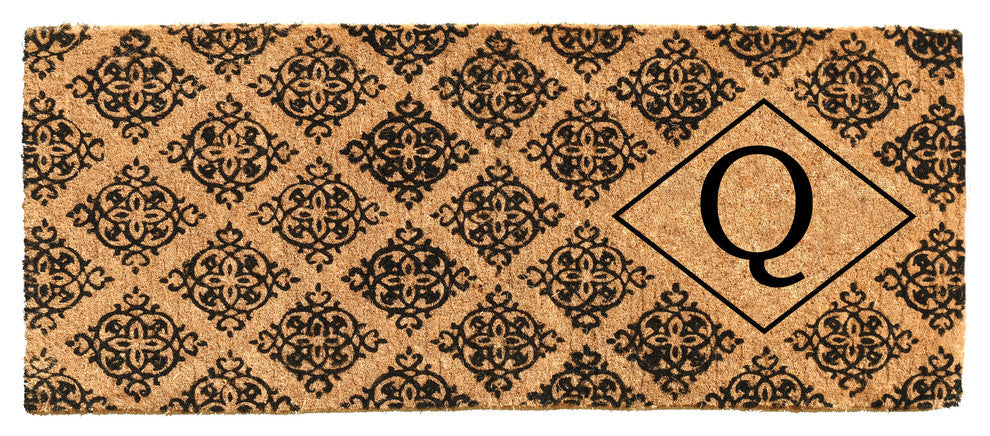 Regency Monogram Doormat, 18"x46"x1.5", Q
