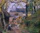 Camille Pissarro A Farm at Montfoucault, 20"x25" Gallery Wrapped Canvas Print