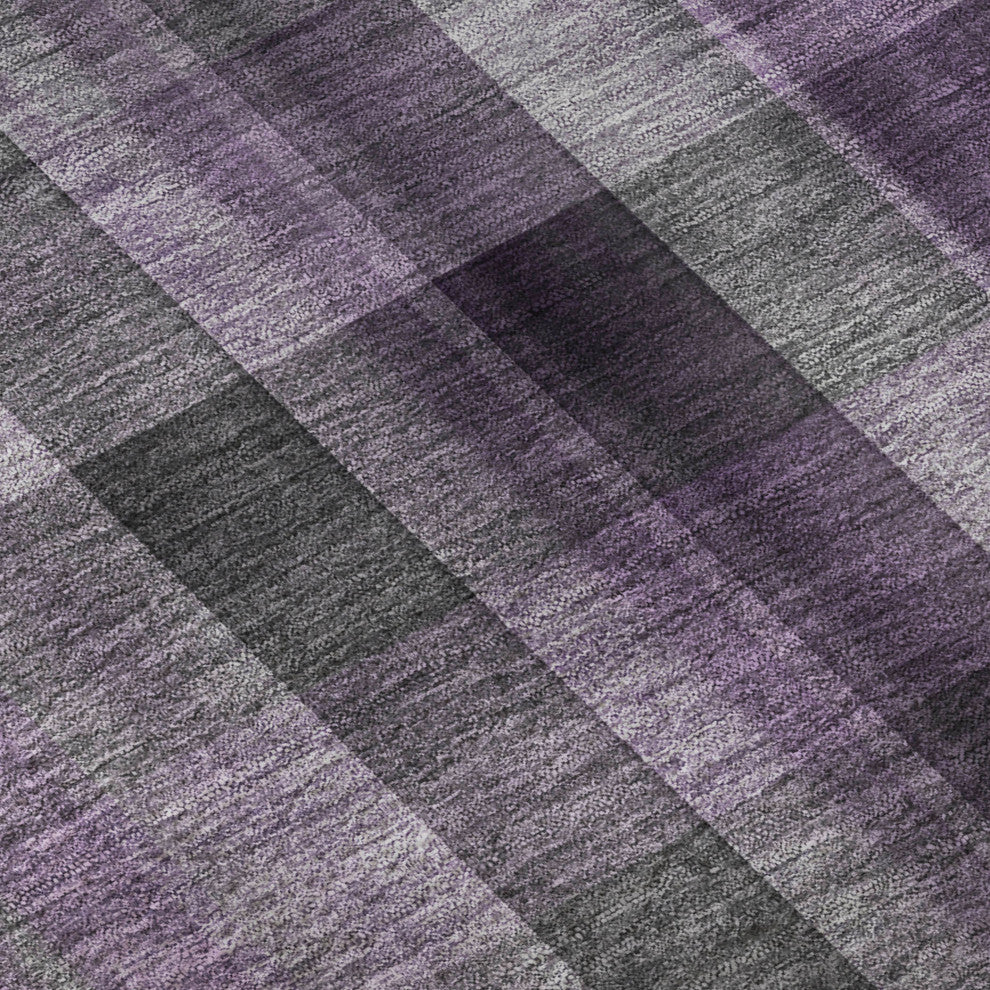 Premium Machine Washable Mayfield AMF548 Purple 3' x 5' Rug