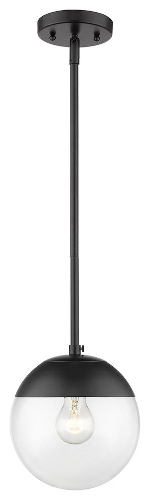 Golden Lighting 3219-S-BLK Dixon 1 Light 8"W Mini Pendant - Black