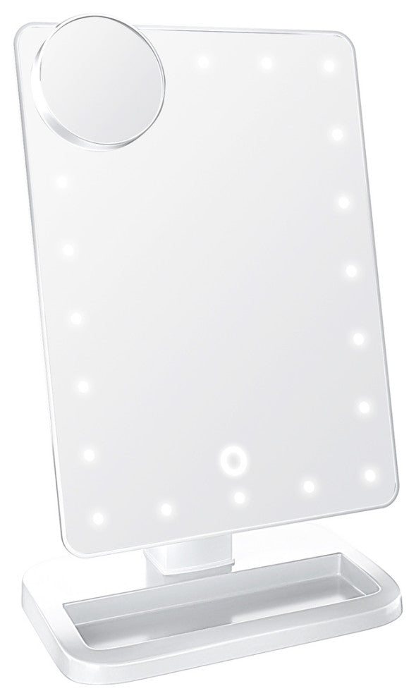 Touch XL Dimmable LED Makeup Mirror with Bluetooth, White