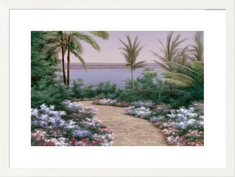 "Floral Breeze" Framed Digital Print by Diane Romanello, 33x25"
