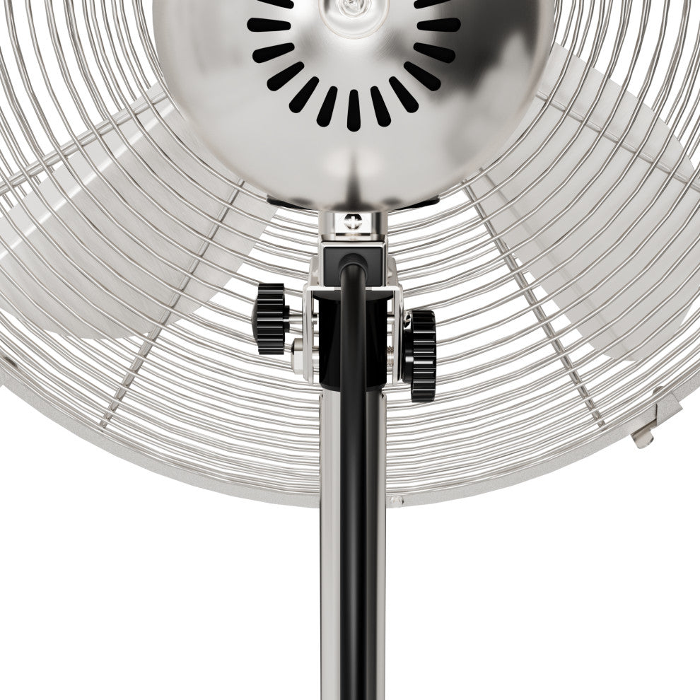 Hunter Classic Brushed Nickel 4-Blade Oscillating 3-speed Standing Fan