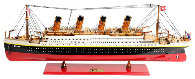 Titanic Painted Cruise Ship Model, Small