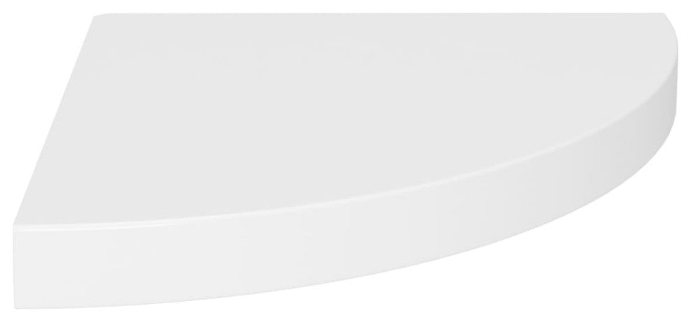 vidaXL Wall Corner Shelves Floating Corner Shelf Display Shelf 2 Pcs White MDF