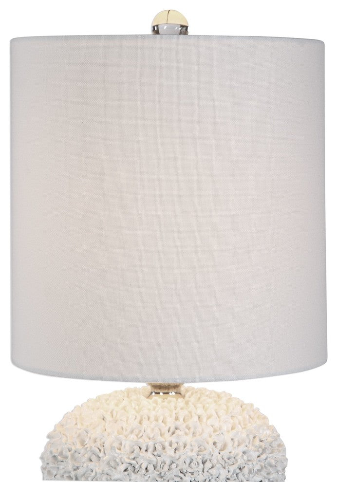 Uttermost Dellen White Floral Buffet Lamp