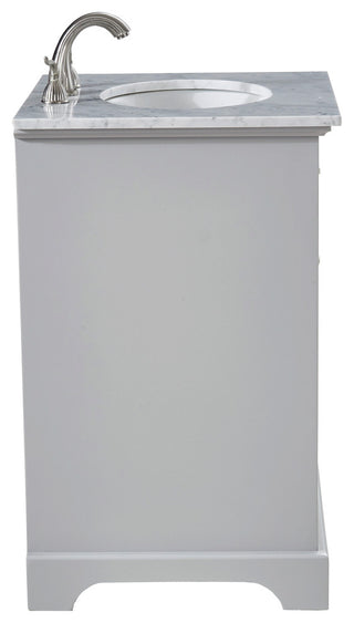 Amber Single Bathroom Vanity, Blue, Light Grey, 24"