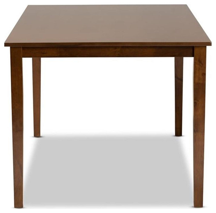 Bowery Hill Walnut Finished Rectangular Wood Dining Table