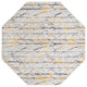 Unique Loom Anne Finsbury Rug, Yellow and Gray, 7'10"x7'10"