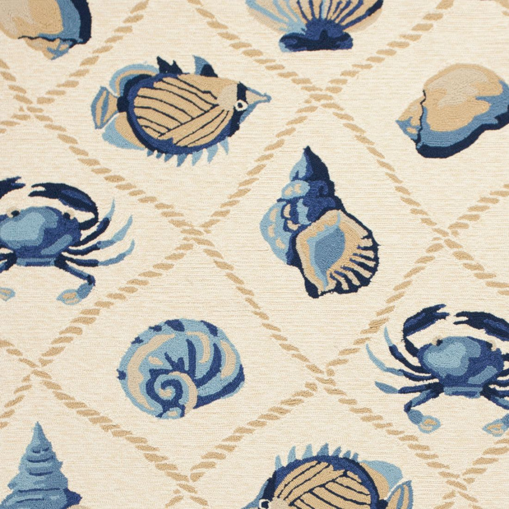 KAS Harbor 4217 Sand Seaside Area Rug, 3'x5'