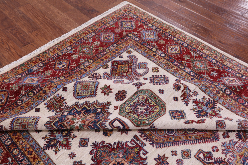 Geometric Super Kazak Handmade Rug 7' 10" X 9' 11" Q11224