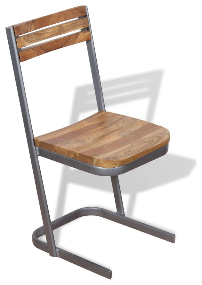 vidaXL Dining Chairs 6 pcs Solid Teak Wood