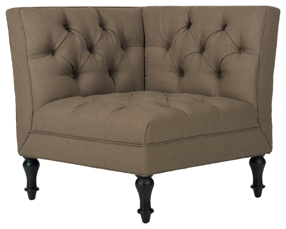 Safavieh Jack Tufted Corner Chair, Olive, Black