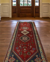 Fine Vintage Distressed Openface Red Runner