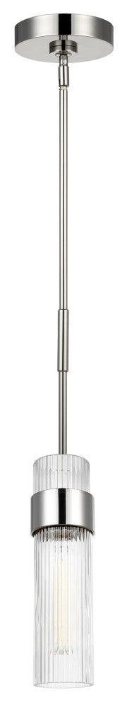 Geneva Medium Pendant, Polished Nickel