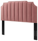 Headboard, Twin Size, Velvet, Pink, Modern Contemporary, Bedroom Master Suite