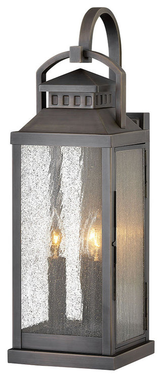 Hinkley Revere Large Wall Mount Lantern, Blackened Brass