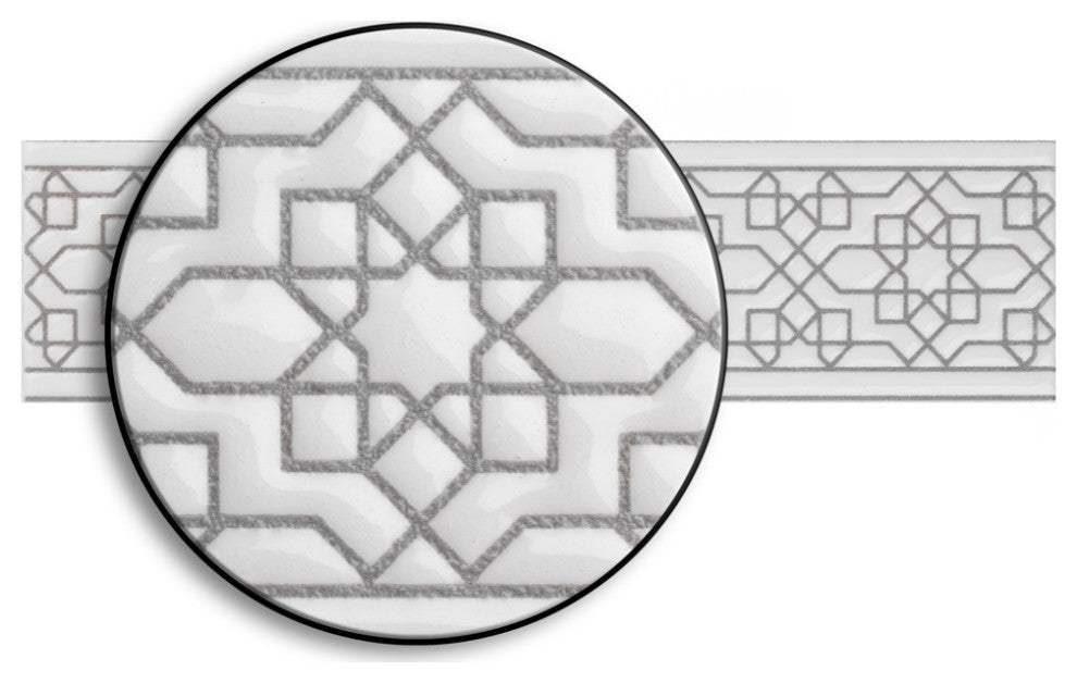 Sevillano Listello Estrella White Ceramic Wall Trim