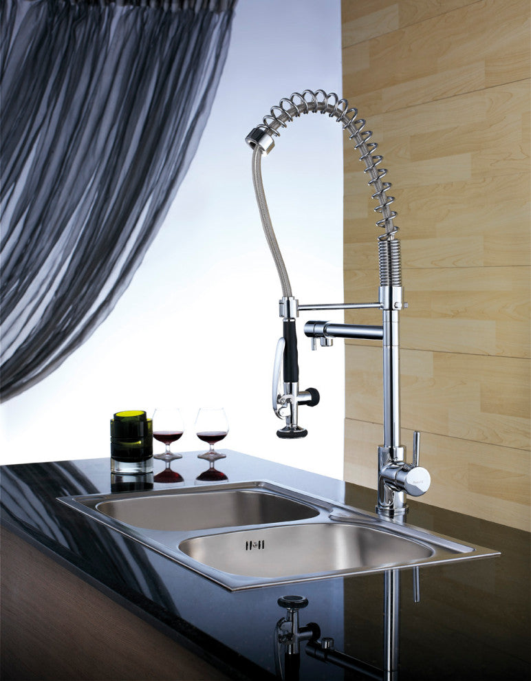 Ucore Single Handle Spring Pull-Down Kitchen Faucet