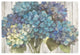 "Turquoise Hydrangea on Barn Board" Paper Print by Albena Hristova, 50"x34"
