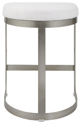 Uttermost 23687 Ivanna Backless Silver Counter Stool