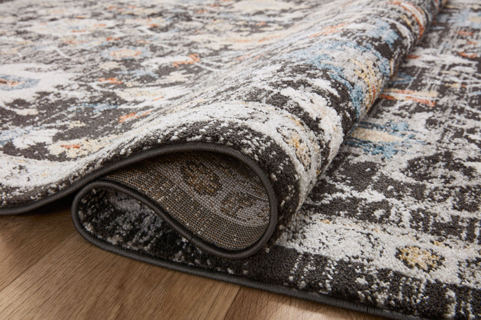 Loloi II Odette Charcoal / Multi 18" x 18" Sample Rug