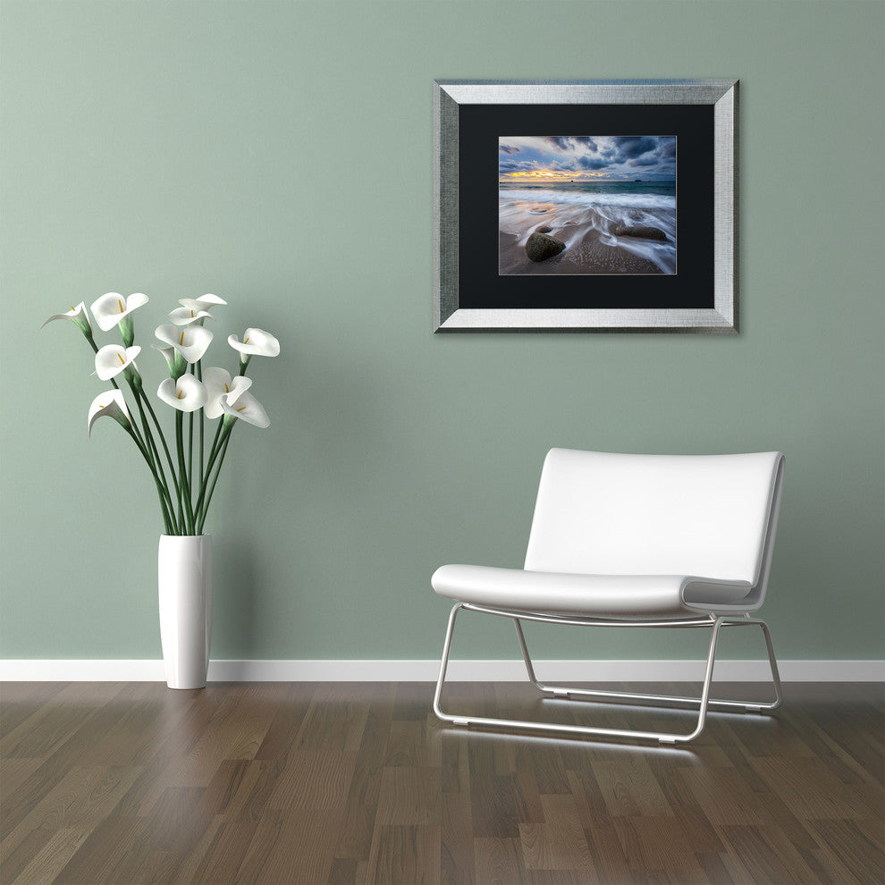 'The Song of Water' Silver Framed Canvas Art by Mathieu Rivrin