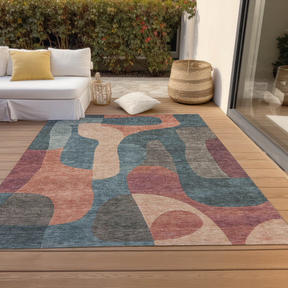 Machine Washable Indoor/Outdoor Chantille ACN1867 Sage 10' x 14' Rug