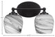Capri 2-Light Bath Bar, Matte Black/Onyx Swirl