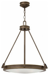 Foyer Collier Inverted Pendant in Light OiLED Bronze