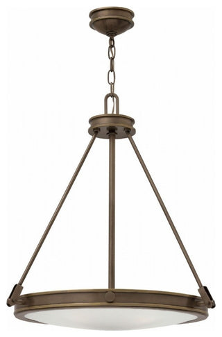 Foyer Collier Inverted Pendant in Light OiLED Bronze