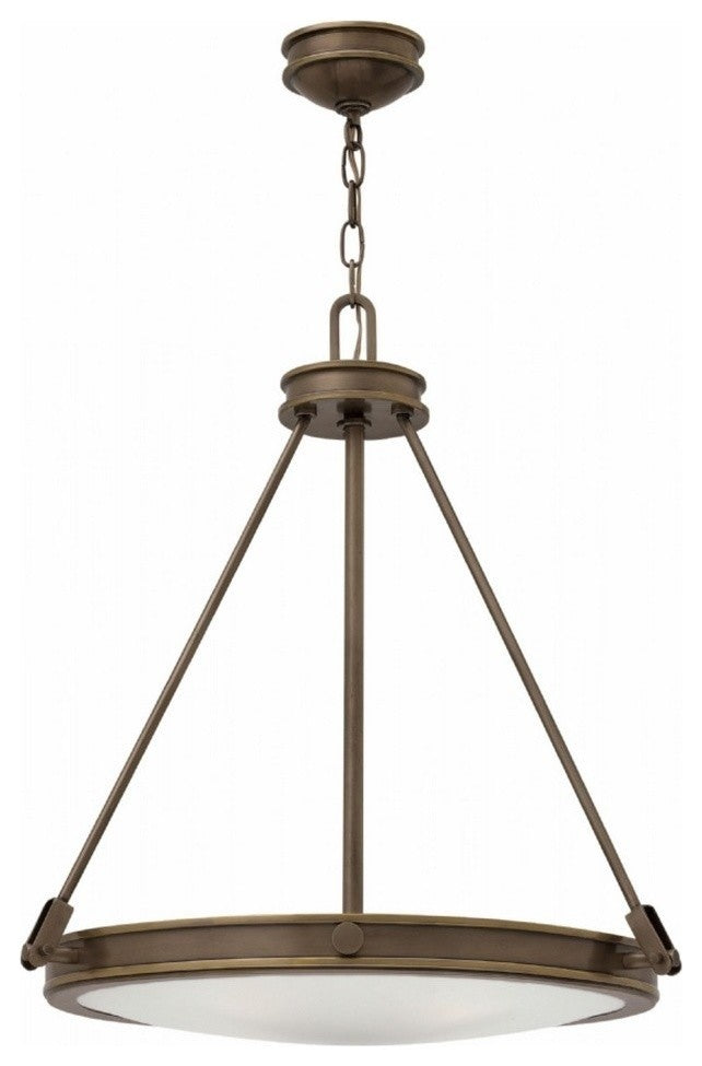Foyer Collier Inverted Pendant in Light OiLED Bronze