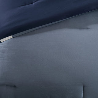 Madison Park Genevieve Planum 7-Piece Comforter Set, Navy Blue